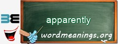 WordMeaning blackboard for apparently